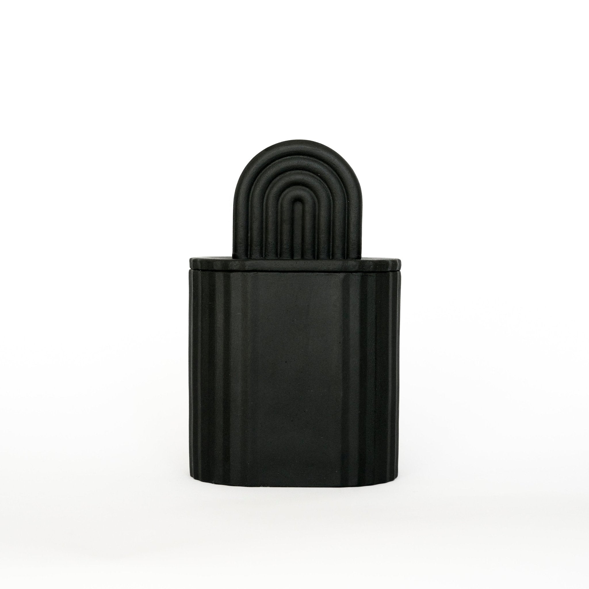 Arco Iris Graphite Black - pojemnik z czarnej porcelany - Kyuka Design