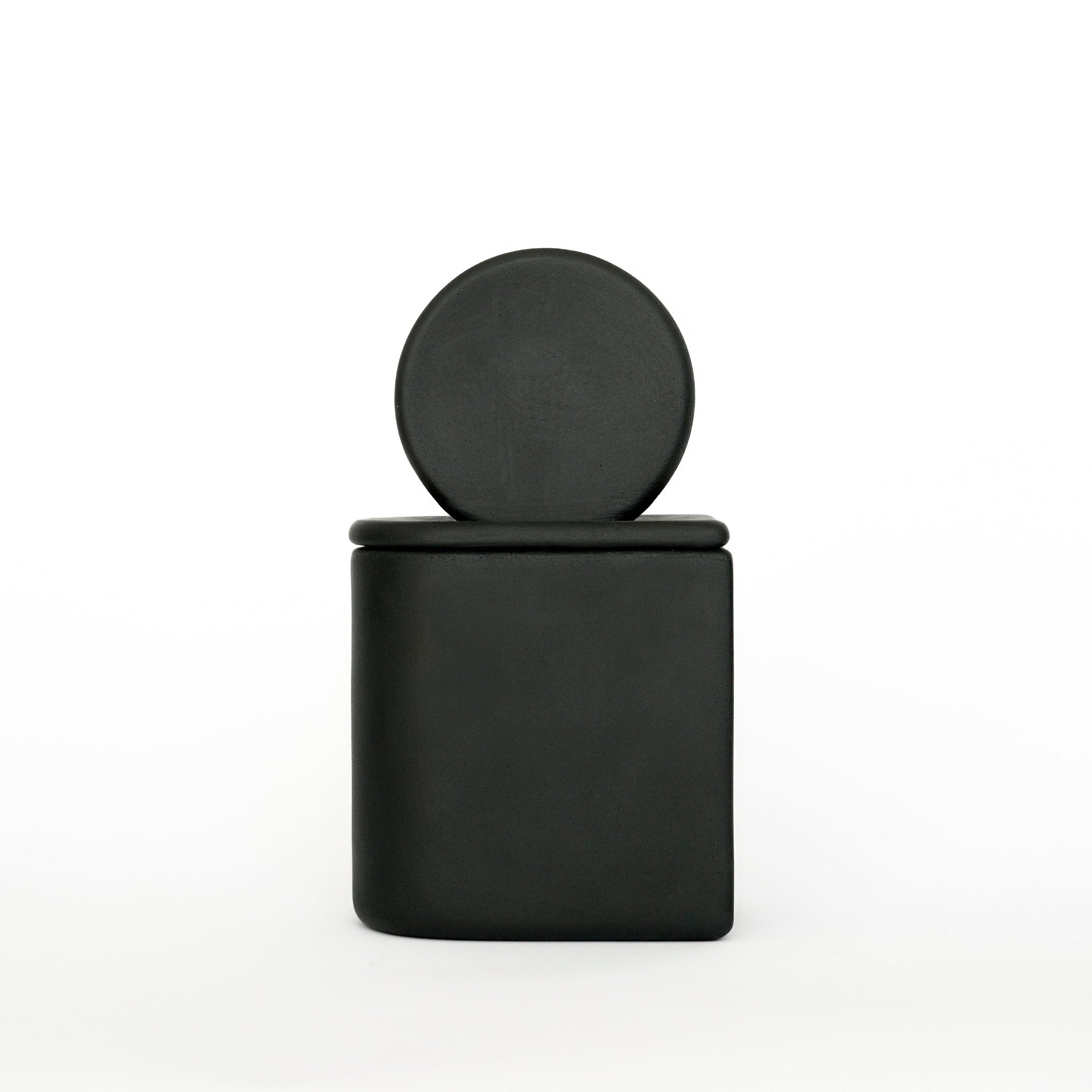 Sunset Graphite Black - pojemnik z czarnej porcelany - Kyuka Design
