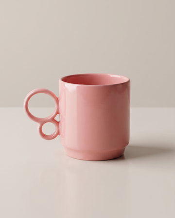 Kubek DUO Pink - ceramiczny kubek Kyuka Design