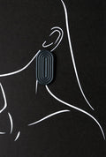 Anni Echo Black - kolczyki z porcelany Parian - Kyuka Design