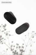 Anni Echo Black - kolczyki z porcelany Parian - Kyuka Design