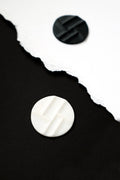 Mondrian white - kolczyki z porcelany Parian - Kyuka Design