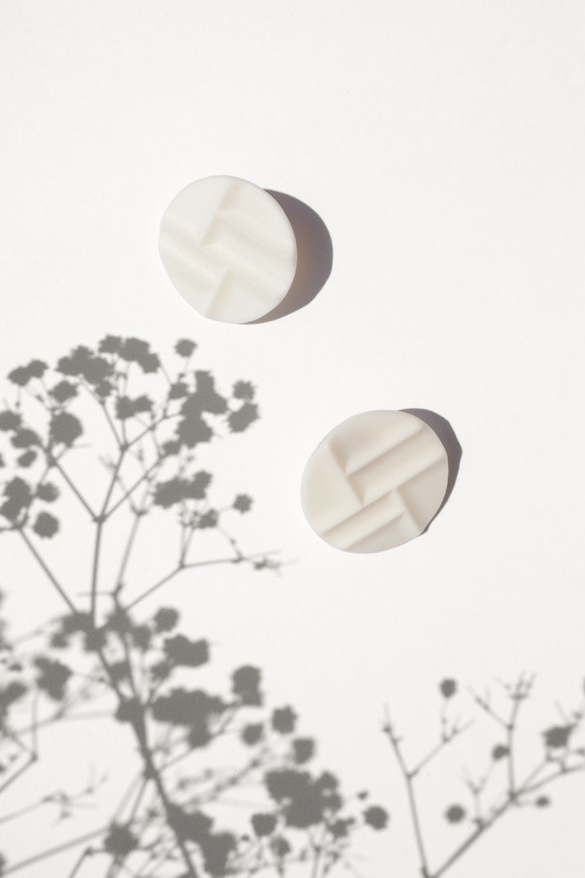 Mondrian white - kolczyki z porcelany Parian - Kyuka Design