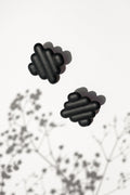 Retro Grace Black - kolczyki z porcelany Parian - Kyuka Design