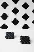 Retro Grace Black - kolczyki z porcelany Parian - Kyuka Design