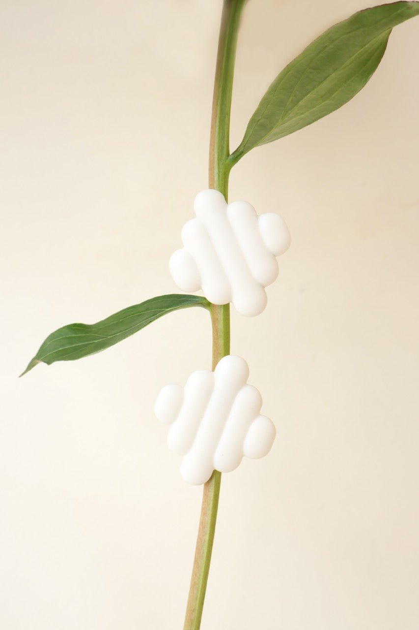 Retro Grace - kolczyki z porcelany Parian - Kyuka Design