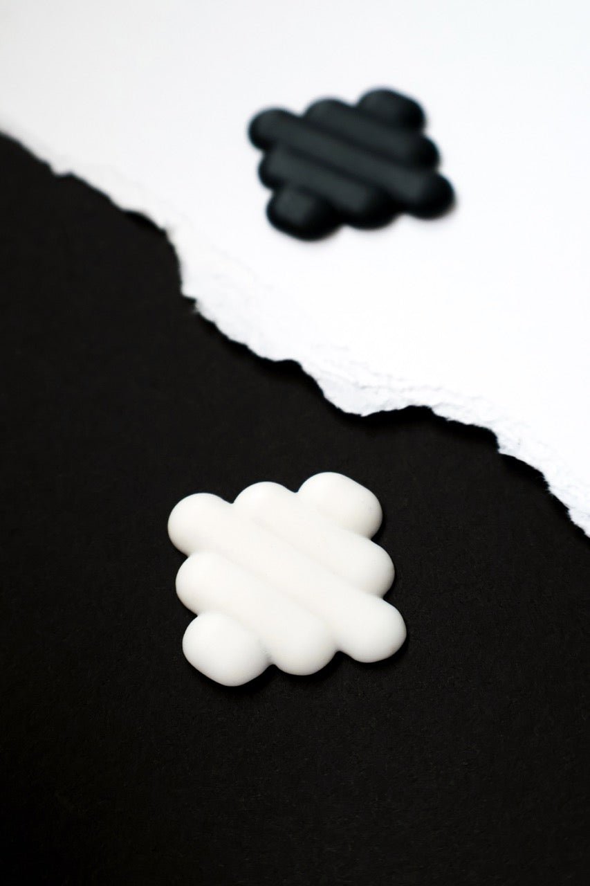 Retro Grace - kolczyki z porcelany Parian - Kyuka Design