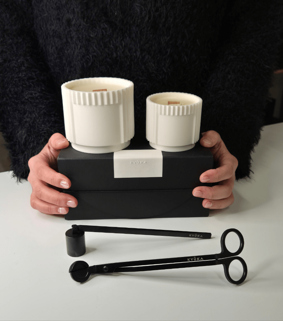 Geschenkset mit Monumental Parian Kerzen
