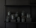 Arco Iris Graphite Black - świeca z czarnej porcelany - Kyuka Design