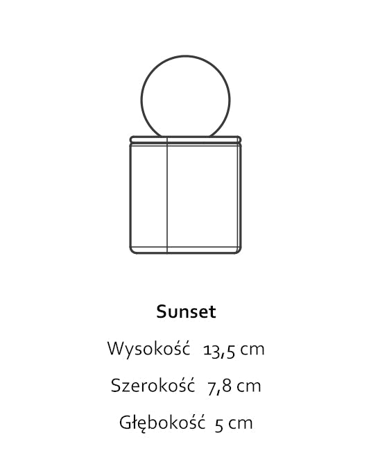 Sunset Graphite Black - świeca z czarnej porcelany - Kyuka Design