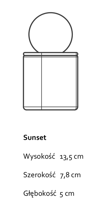 Sunset - pojemnik z porcelany Parian - Kyuka Design